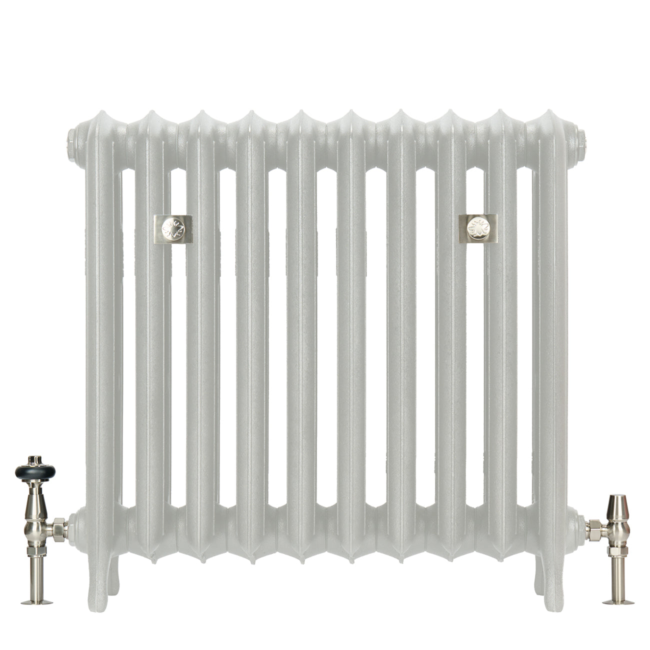 Emmeline III - Pebble Grey Cast Iron Column Radiator H670mm x W363mm 3 Column - Floor Standing