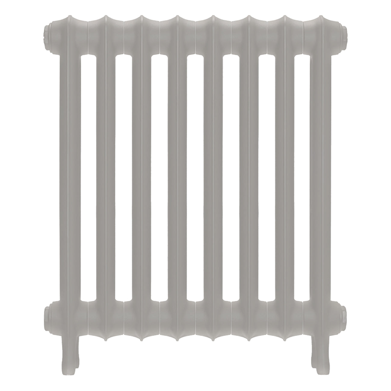 Emmeline III - Pebble Grey Cast Iron Column Radiator H616mm x W562mm 3 Column - Wall Hung