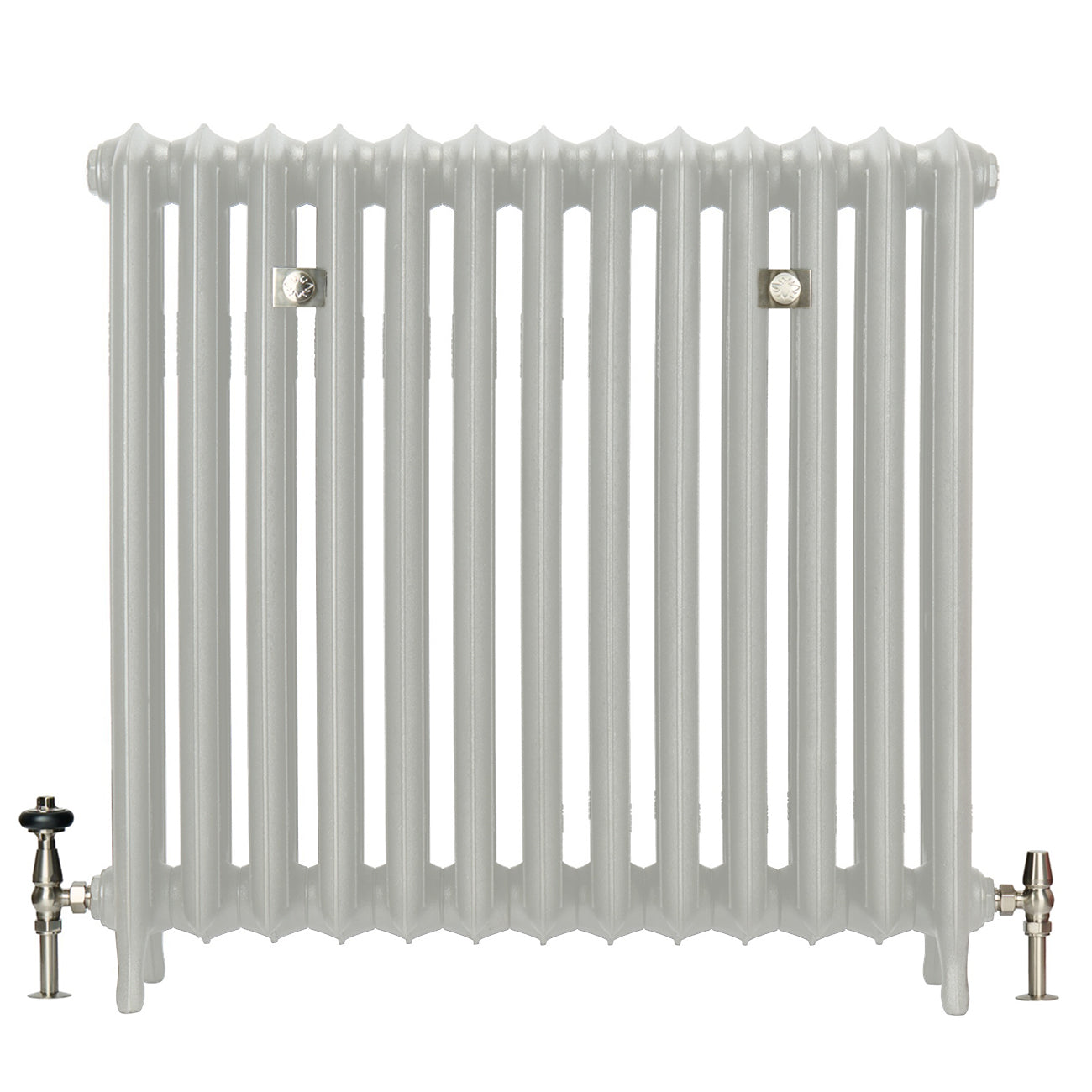 Emmeline III - Pebble Grey Cast Iron Column Radiator H870mm x W363mm 3 Column - Floor Standing