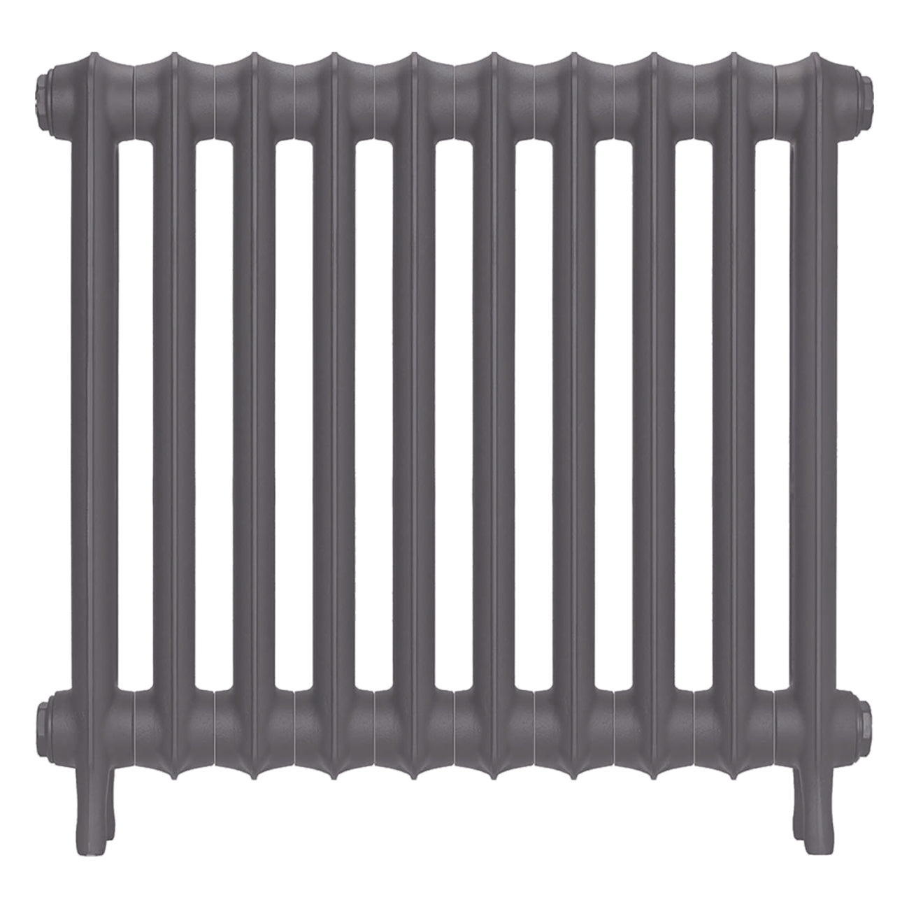 Emmeline I - Quartz Grey Cast Iron Column Radiator H607mm x W695mm 1 Column - Wall Hung