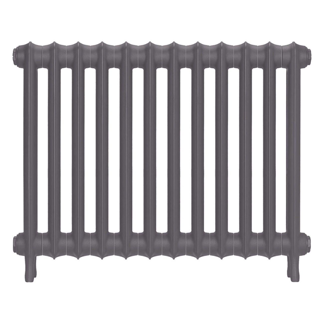 Emmeline I - Quartz Grey Cast Iron Column Radiator H607mm x W828mm 1 Column - Wall Hung
