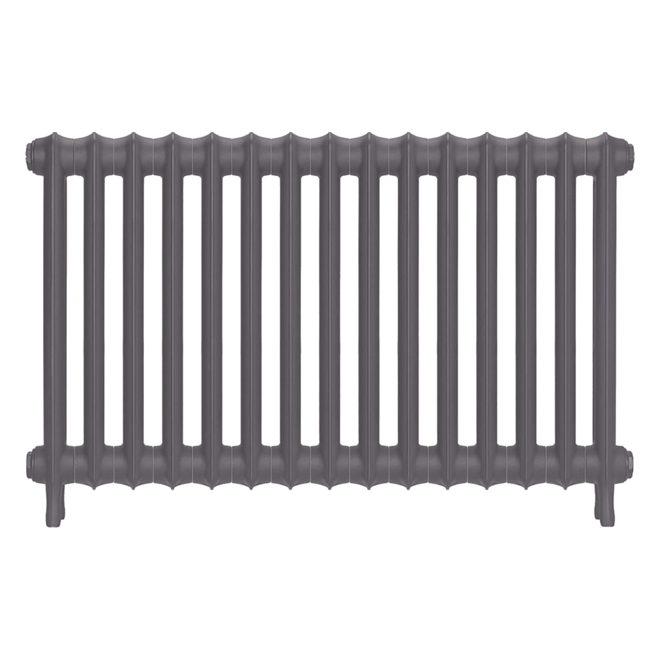 Emmeline I - Quartz Grey Cast Iron Column Radiator H607mm x W1028mm 1 Column - Wall Hung