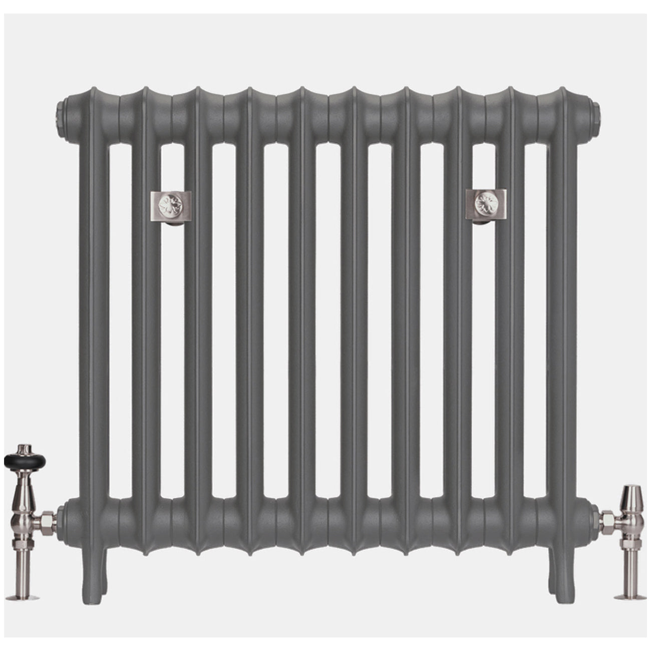 Emmeline I - Quartz Grey Cast Iron Column Radiator H665mm x W828mm 1 Column - Floor Standing