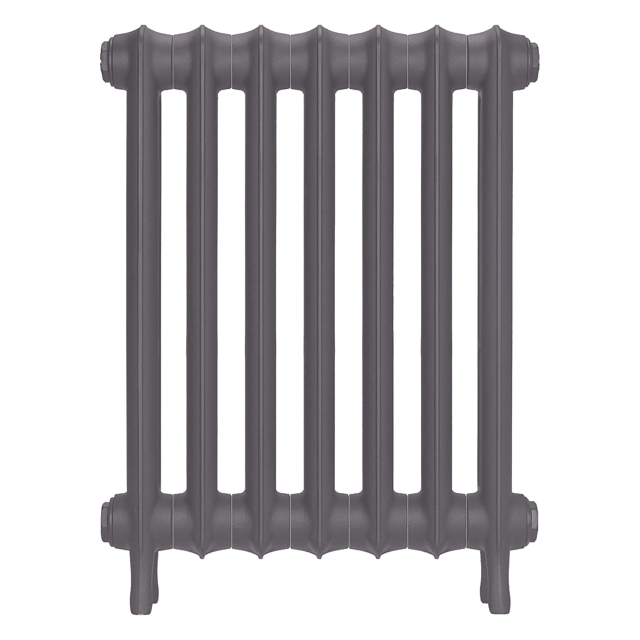 Emmeline I - Quartz Grey Cast Iron Column Radiator H607mm x W496mm 1 Column - Wall Hung