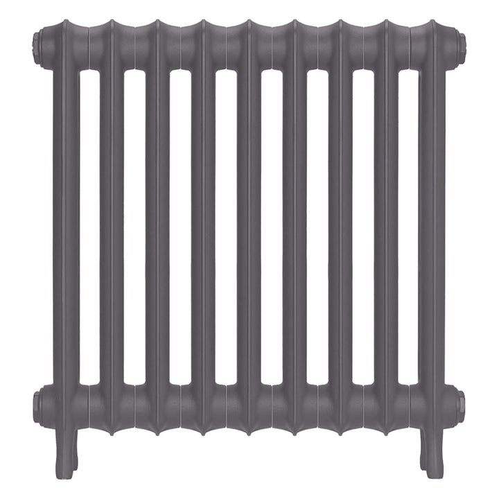 Emmeline I - Quartz Grey Cast Iron Column Radiator H607mm x W629mm 1 Column - Wall Hung