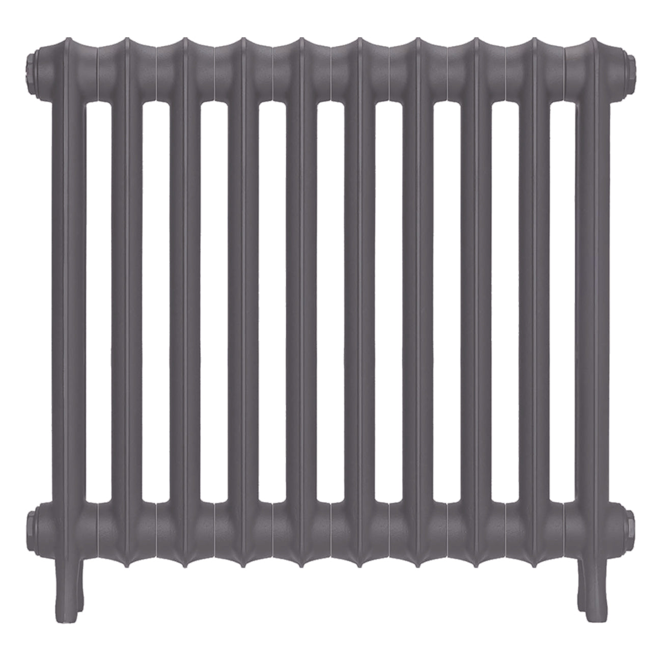 Emmeline II - Quartz Grey Cast Iron Column Radiator H613mm x W695mm 2 Column - Wall Hung