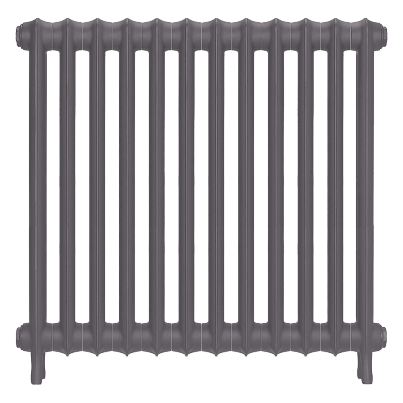 Emmeline II - Quartz Grey Cast Iron Column Radiator H813mm x W828mm 2 Column - Wall Hung