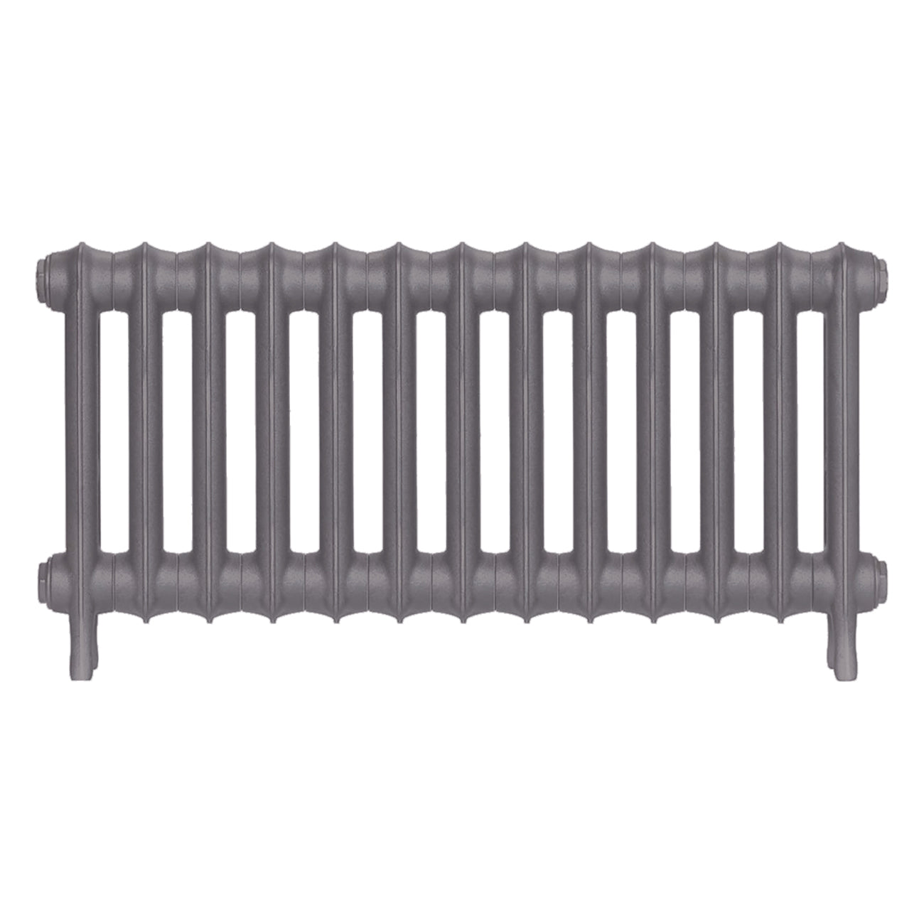 Emmeline II - Quartz Grey Cast Iron Column Radiator H413mm x W895mm 2 Column - Wall Hung