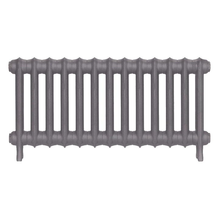 Emmeline II - Quartz Grey Cast Iron Column Radiator H413mm x W895mm 2 Column - Wall Hung