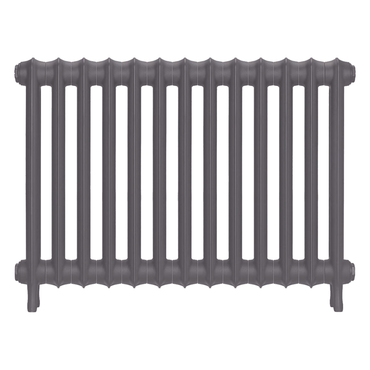 Emmeline II - Quartz Grey Cast Iron Column Radiator H613mm x W895mm 2 Column - Wall Hung