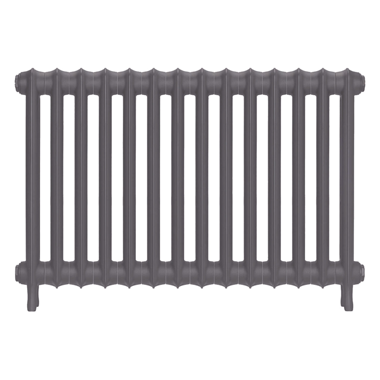 Emmeline II - Quartz Grey Cast Iron Column Radiator H613mm x W961mm 2 Column - Wall Hung