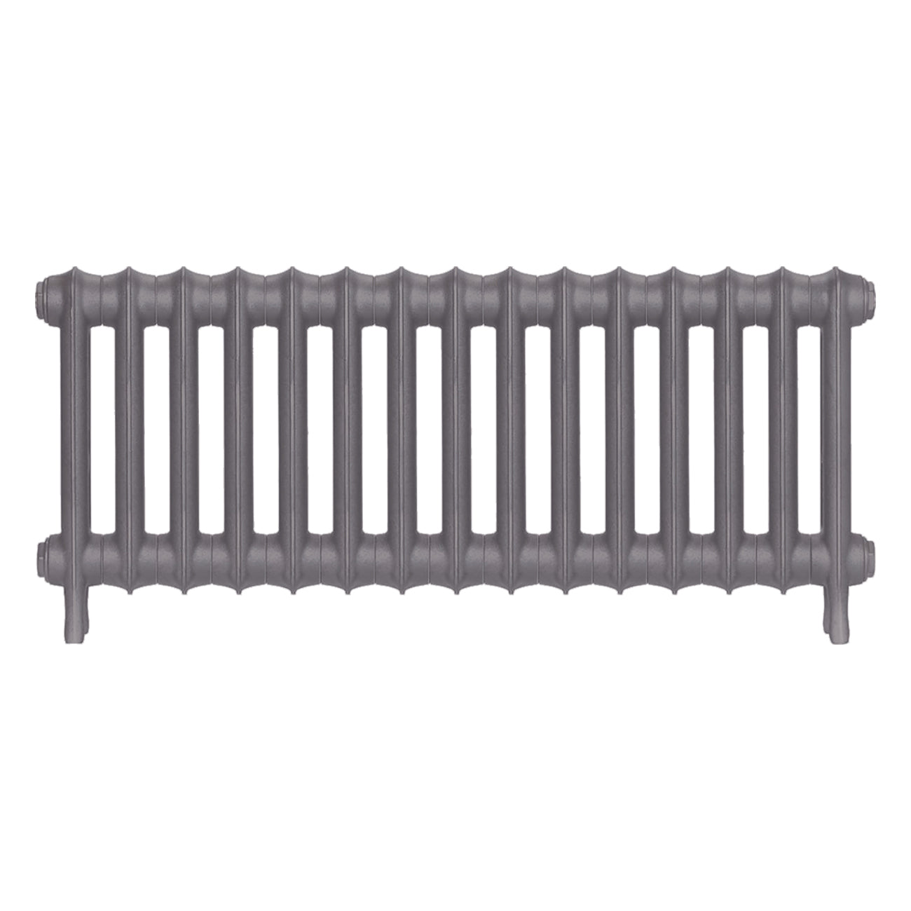 Emmeline II - Quartz Grey Cast Iron Column Radiator H413mm x W1028mm 2 Column - Wall Hung