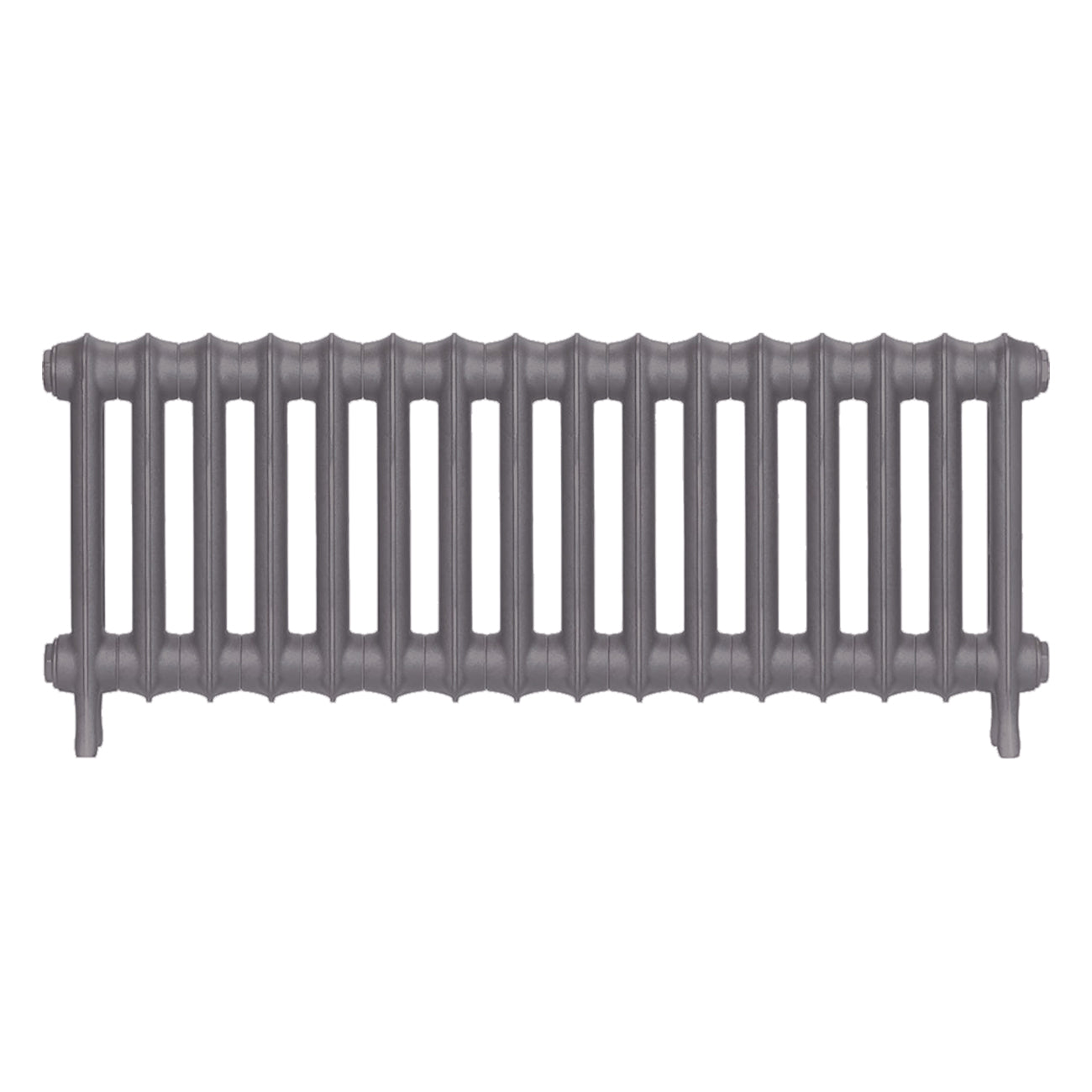 Emmeline II - Quartz Grey Cast Iron Column Radiator H413mm x W1094mm 2 Column - Wall Hung