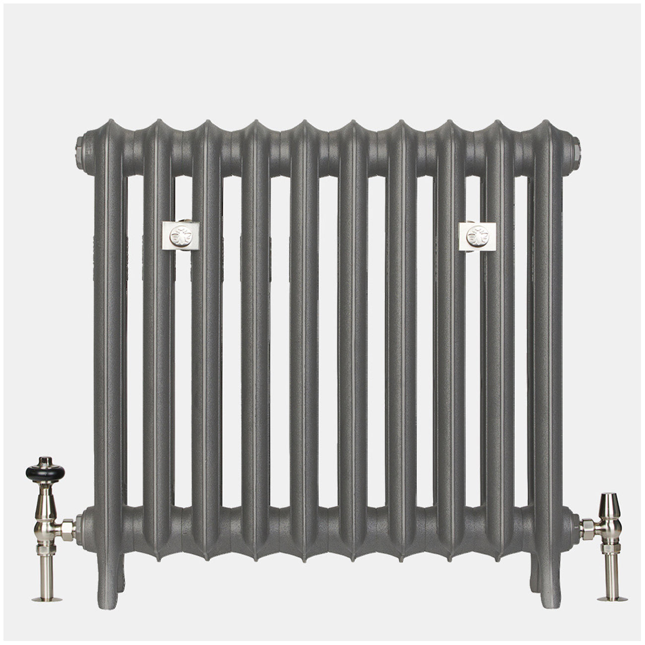 Emmeline II - Quartz Grey Cast Iron Column Radiator H670mm x W429mm 2 Column - Floor Standing