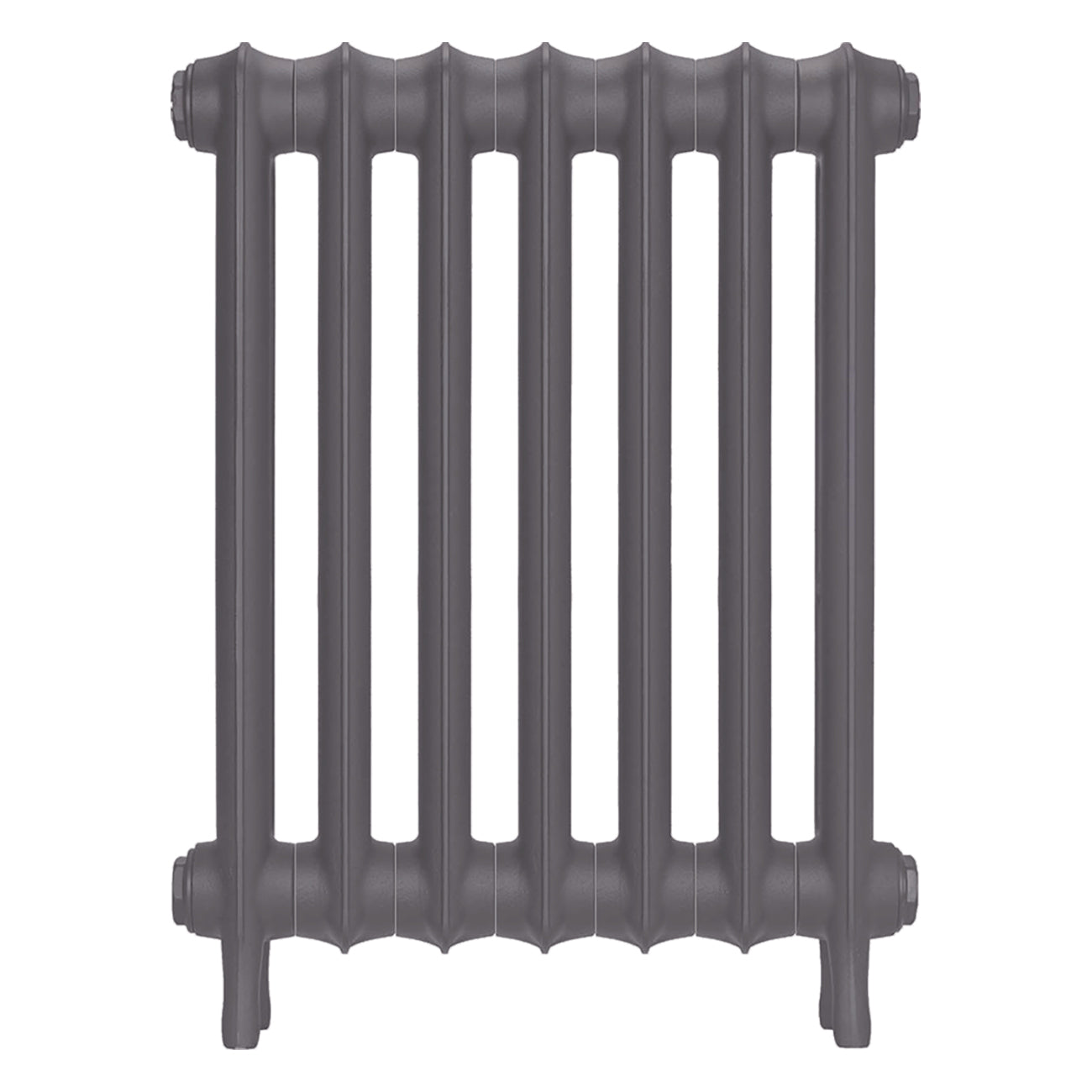 Emmeline II - Quartz Grey Cast Iron Column Radiator H613mm x W496mm 2 Column - Wall Hung