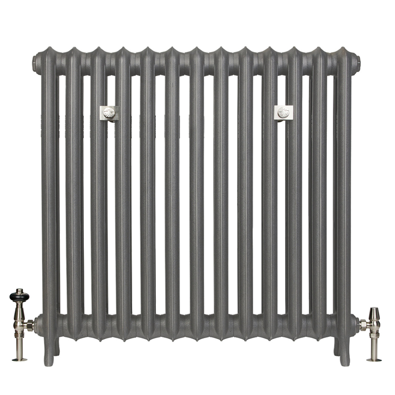 Emmeline II - Quartz Grey Cast Iron Column Radiator H870mm x W562mm 2 Column - Floor Standing