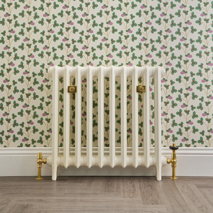 Emmeline II - Chalk White Cast Iron Column Radiator H470mm x W230mm 2 Column - Floor Standing