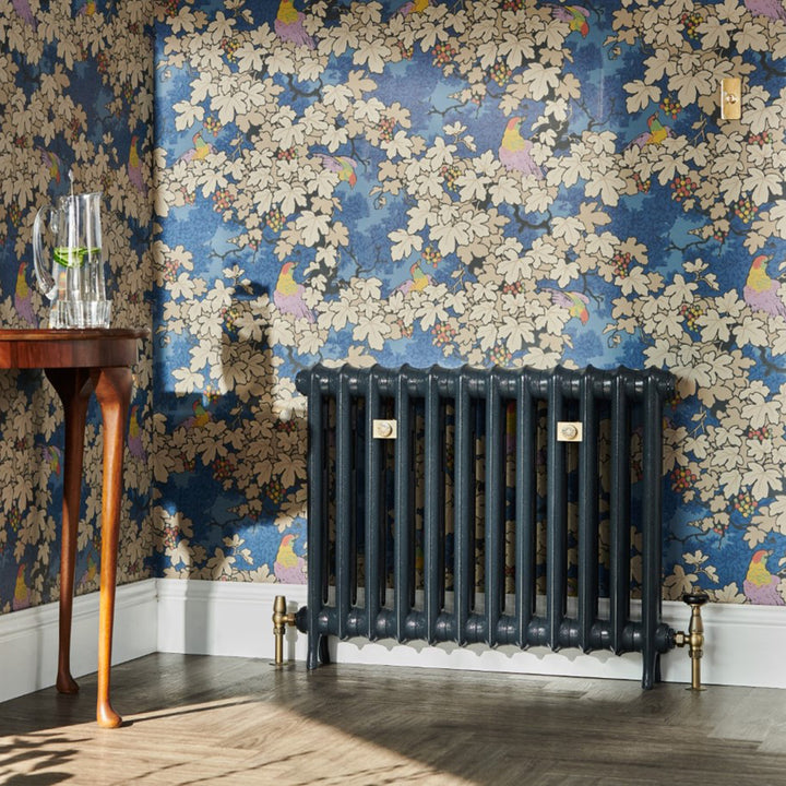Emmeline II - Midnight Ink Cast Iron Column Radiator H470mm x W363mm 2 Column - Floor Standing