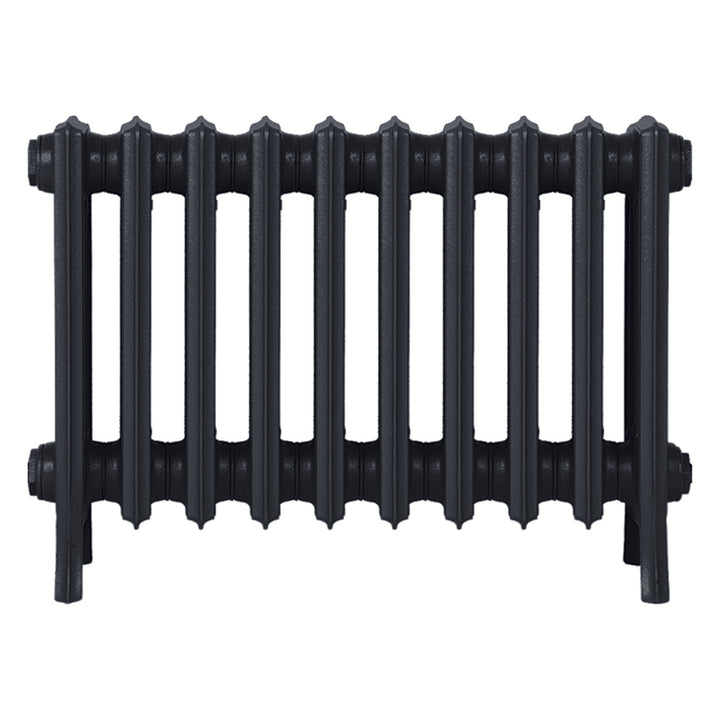 Grace - Astral Grey Dark Cast Iron Column Radiator H450mm x W635mm 4 Column - Wall Hung