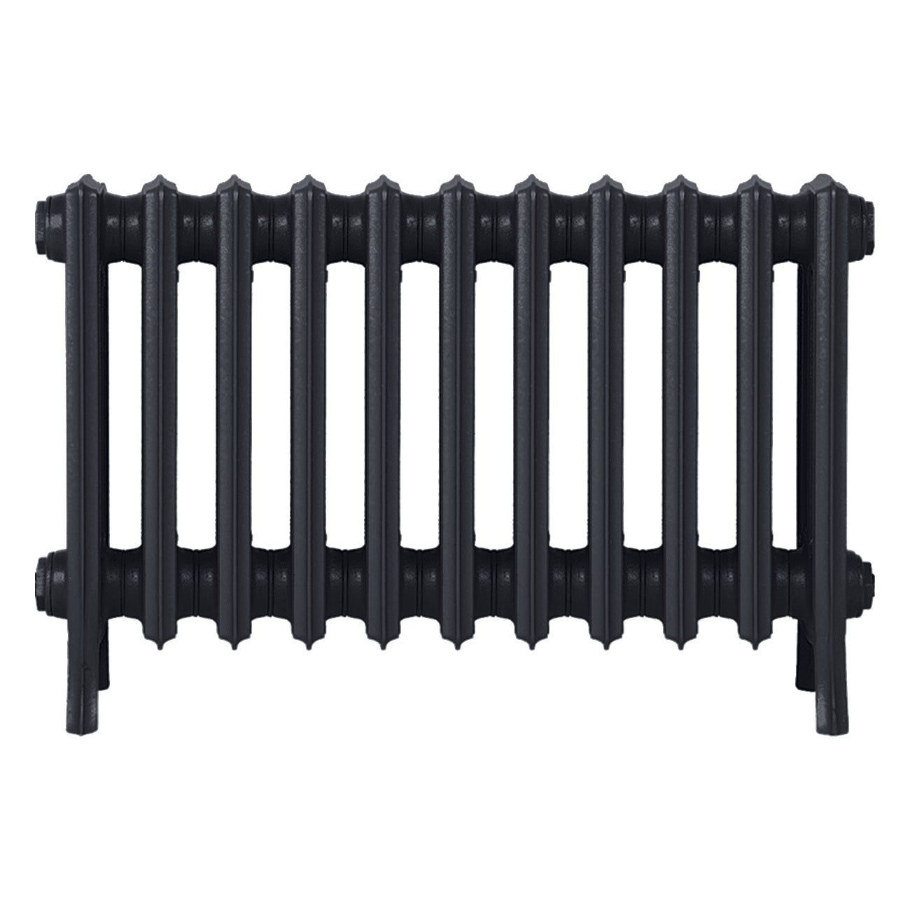 Grace - Astral Grey Dark Cast Iron Column Radiator H450mm x W696mm 4 Column - Wall Hung