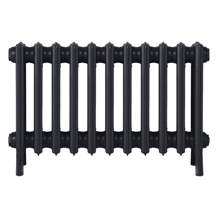 Grace - Astral Grey Dark Cast Iron Column Radiator H450mm x W696mm 4 Column - Wall Hung