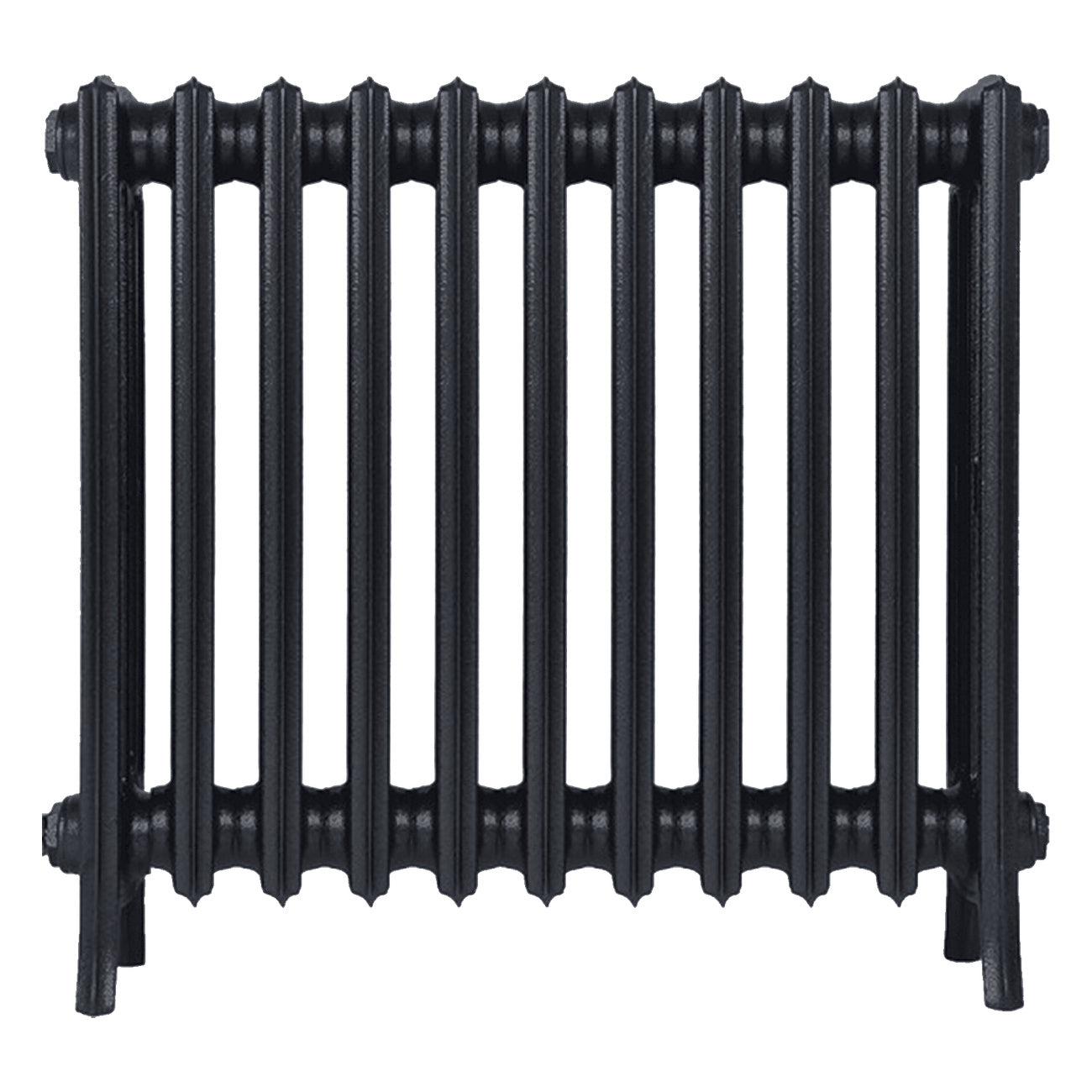 Grace - Astral Grey Dark Cast Iron Column Radiator H600mm x W696mm 4 Column - Wall Hung