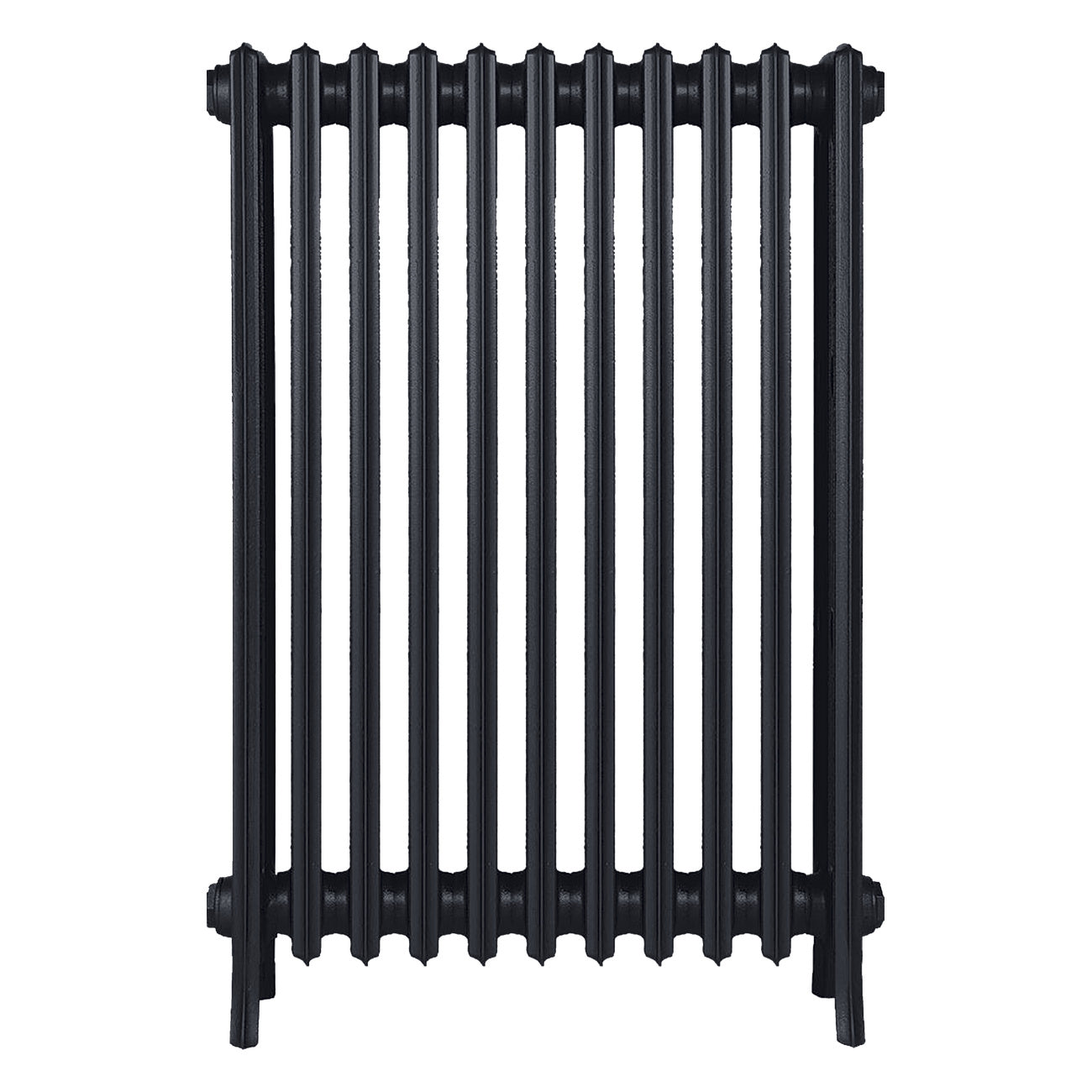 Grace - Astral Grey Dark Cast Iron Column Radiator H950mm x W696mm 4 Column - Floor Standing