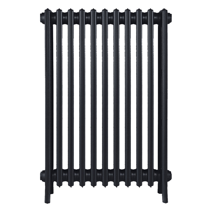 Grace - Astral Grey Dark Cast Iron Column Radiator H950mm x W696mm 4 Column - Floor Standing