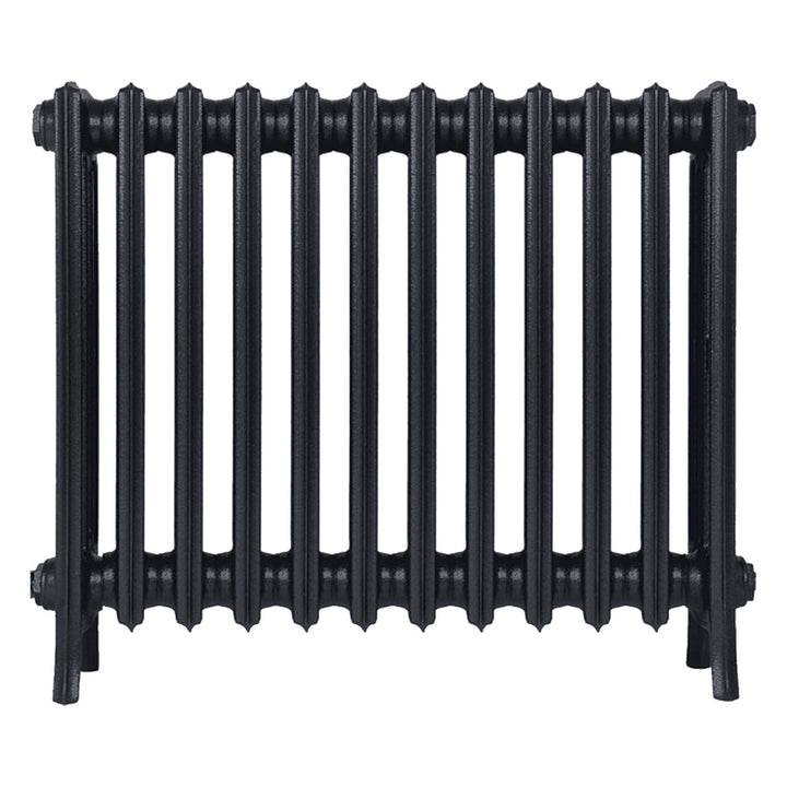 Grace - Astral Grey Dark Cast Iron Column Radiator H650mm x W756mm 4 Column - Floor Standing