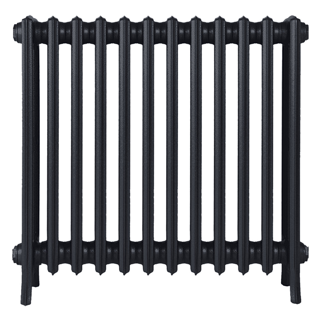 Grace - Astral Grey Dark Cast Iron Column Radiator H700mm x W756mm 4 Column - Wall Hung