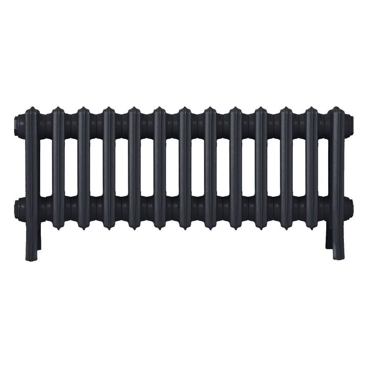Grace - Astral Grey Dark Cast Iron Column Radiator H350mm x W817mm 4 Column - Floor Standing