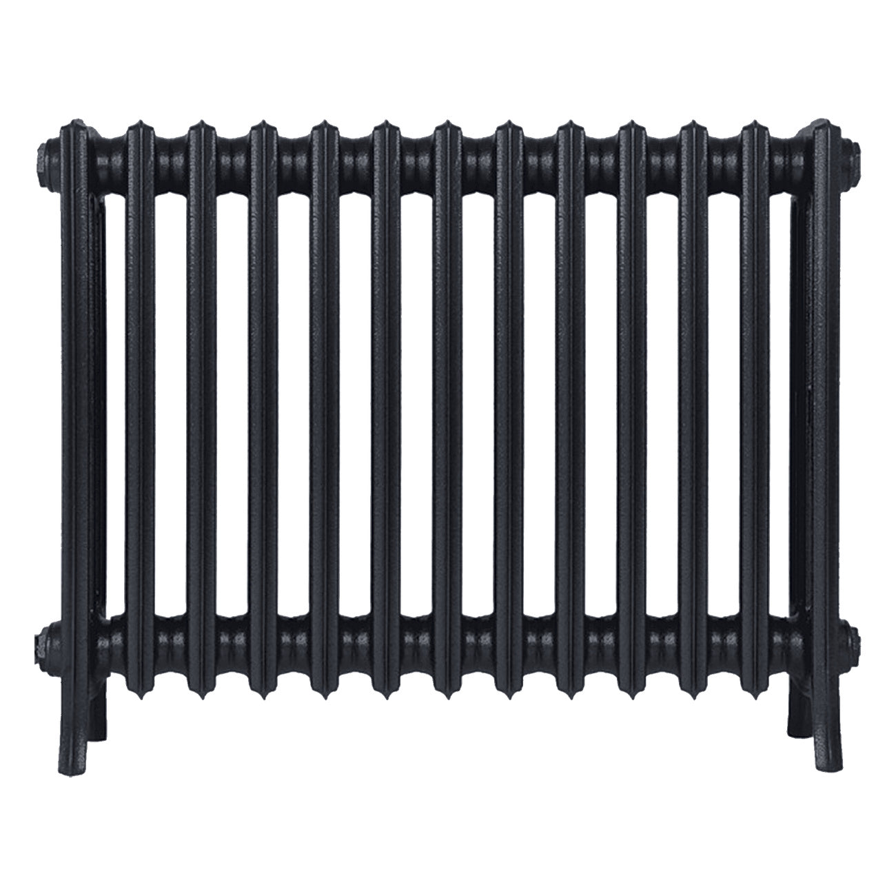 Grace - Astral Grey Dark Cast Iron Column Radiator H600mm x W817mm 4 Column - Wall Hung