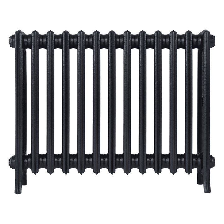 Grace - Astral Grey Dark Cast Iron Column Radiator H600mm x W817mm 4 Column - Wall Hung