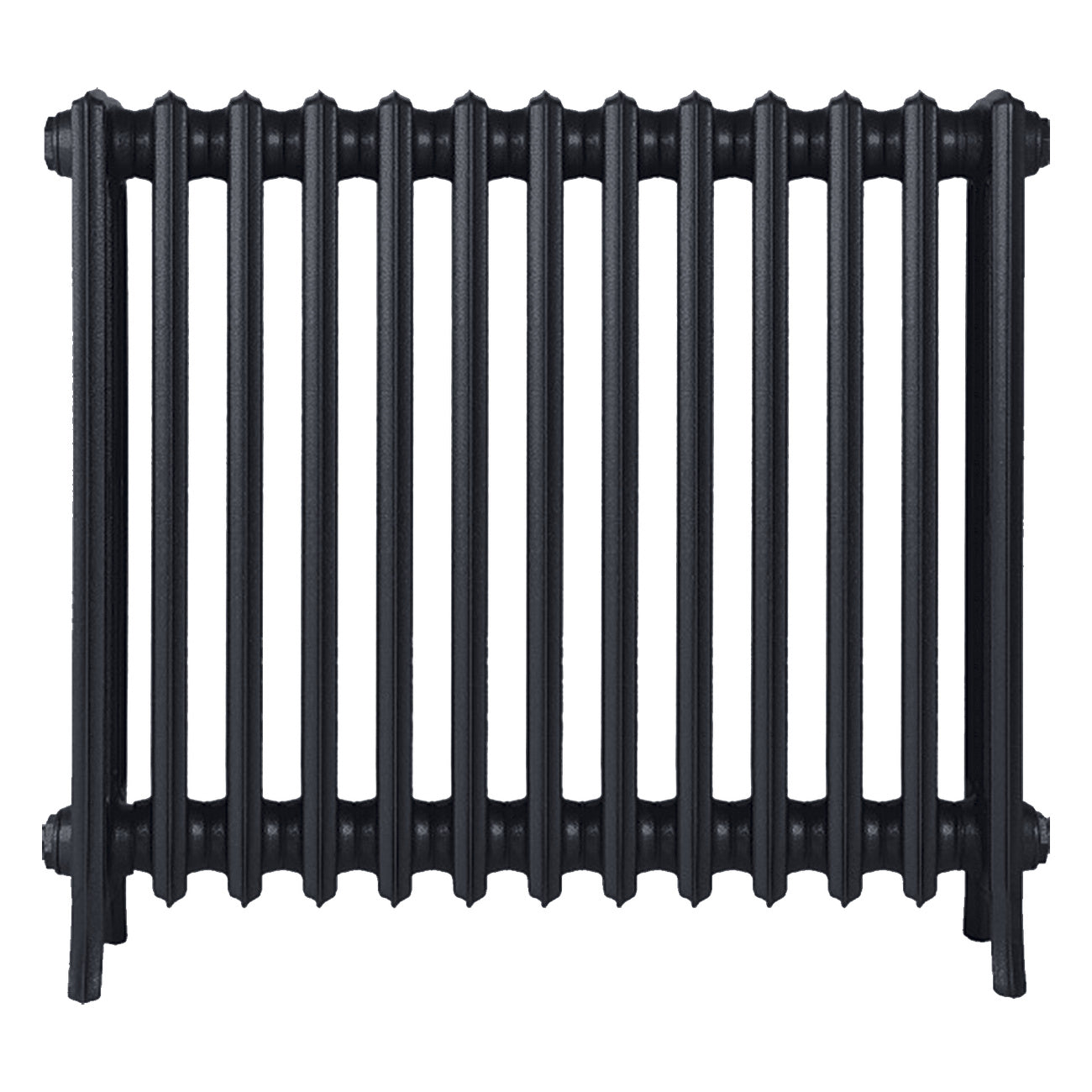 Grace - Astral Grey Dark Cast Iron Column Radiator H700mm x W817mm 4 Column - Wall Hung