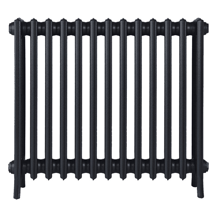 Grace - Astral Grey Dark Cast Iron Column Radiator H700mm x W817mm 4 Column - Wall Hung