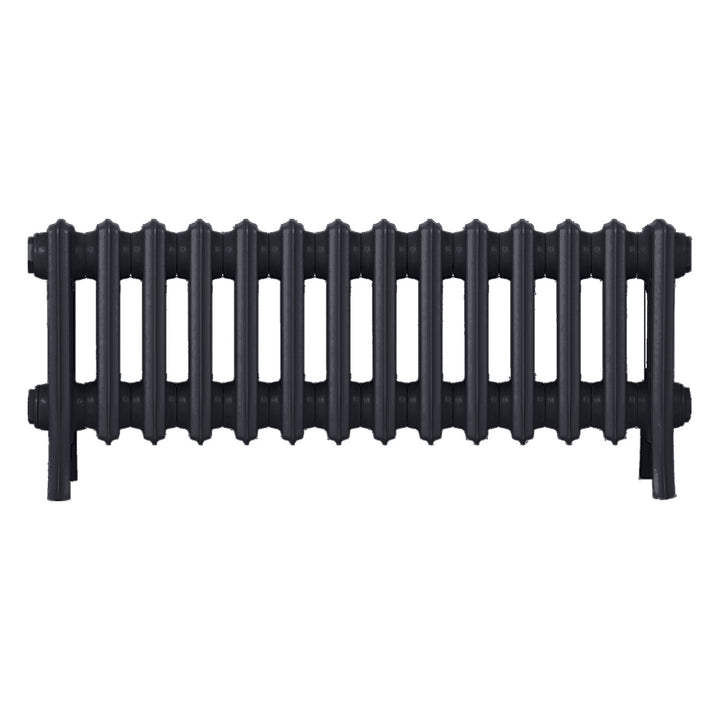 Grace - Astral Grey Dark Cast Iron Column Radiator H300mm x W877mm 4 Column - Wall Hung