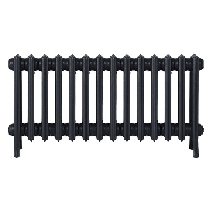 Grace - Astral Grey Dark Cast Iron Column Radiator H450mm x W877mm 4 Column - Wall Hung