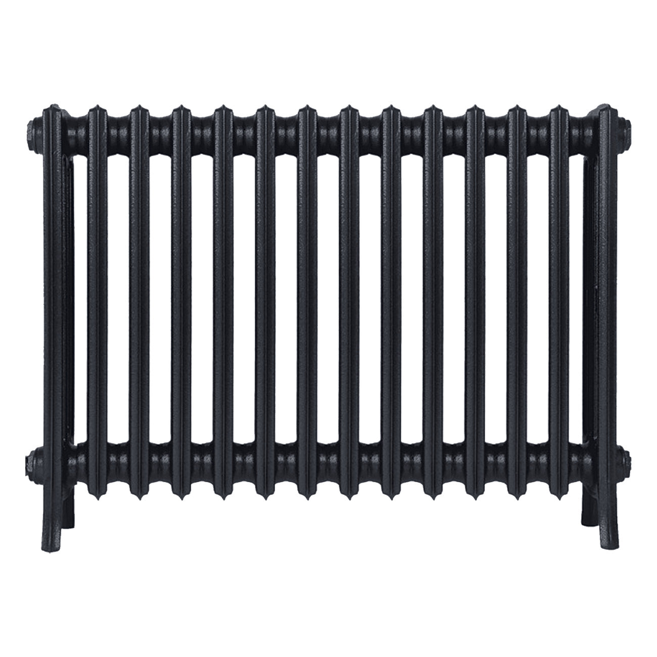 Grace - Astral Grey Dark Cast Iron Column Radiator H650mm x W877mm 4 Column - Floor Standing