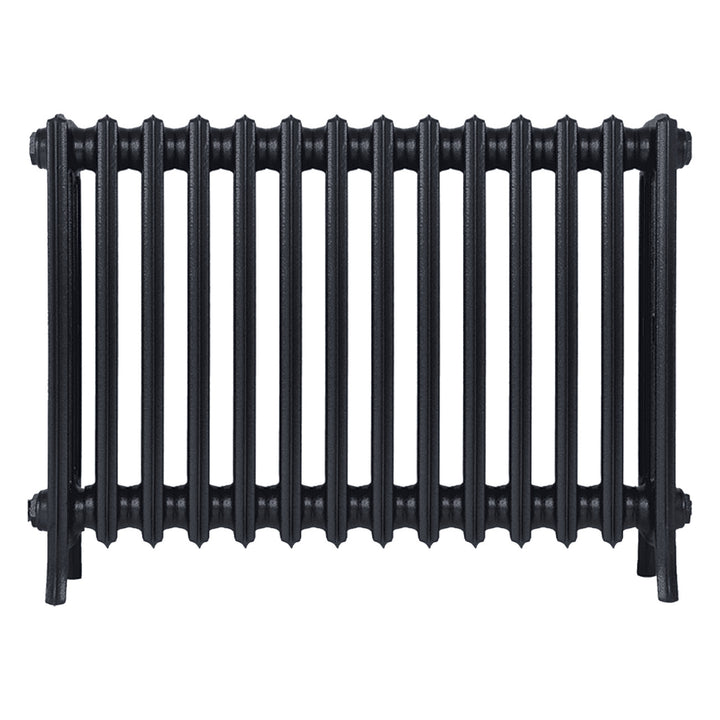 Grace - Astral Grey Dark Cast Iron Column Radiator H650mm x W877mm 4 Column - Floor Standing