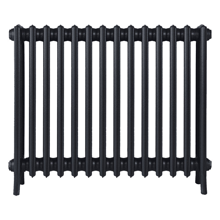 Grace - Astral Grey Dark Cast Iron Column Radiator H700mm x W877mm 4 Column - Wall Hung