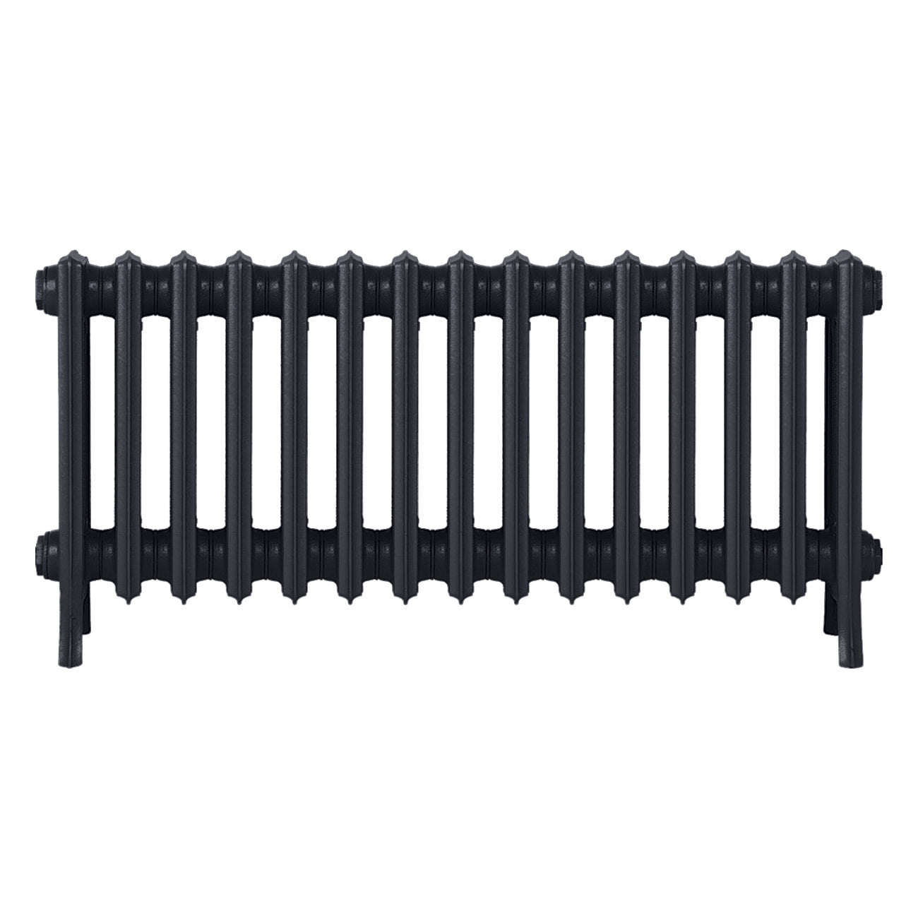 Grace - Astral Grey Dark Cast Iron Column Radiator H450mm x W938mm 4 Column - Wall Hung