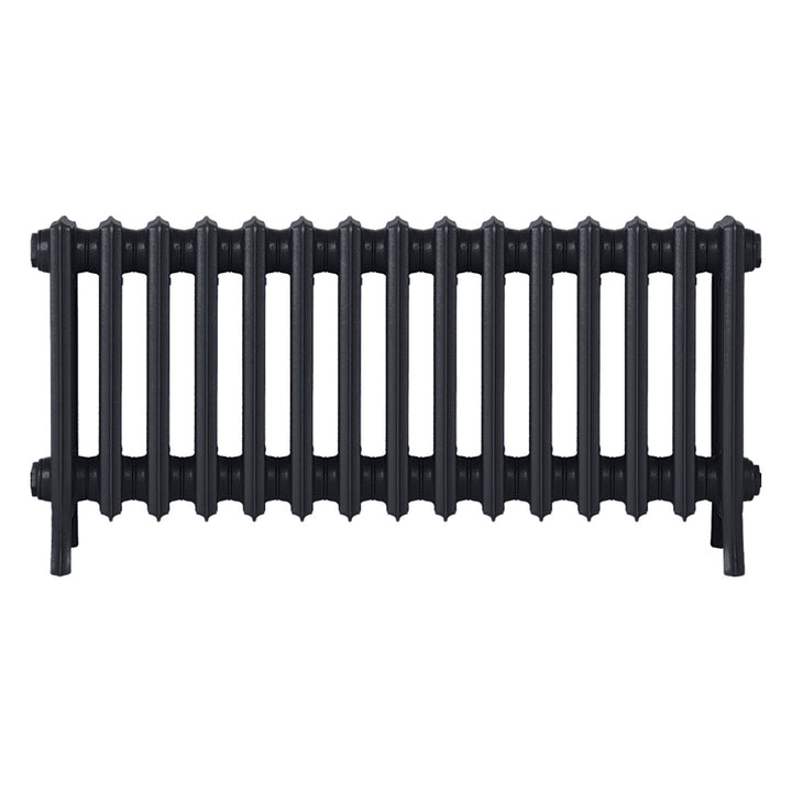 Grace - Astral Grey Dark Cast Iron Column Radiator H450mm x W938mm 4 Column - Wall Hung