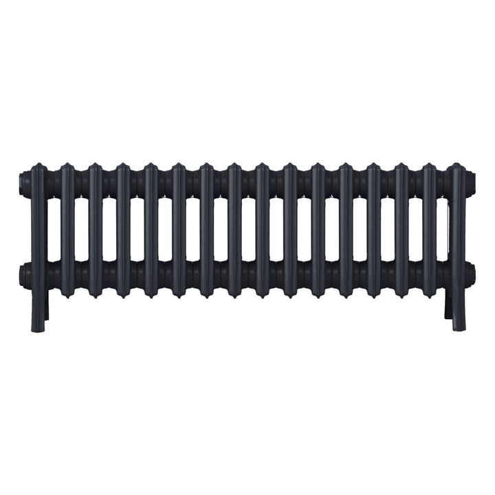 Grace - Astral Grey Dark Cast Iron Column Radiator H350mm x W998mm 4 Column - Floor Standing