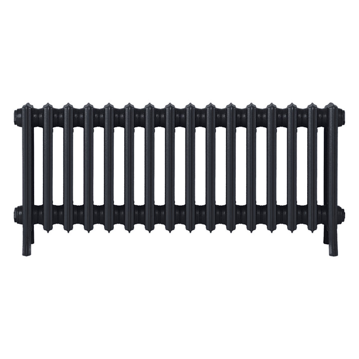 Grace - Astral Grey Dark Cast Iron Column Radiator H450mm x W998mm 4 Column - Wall Hung