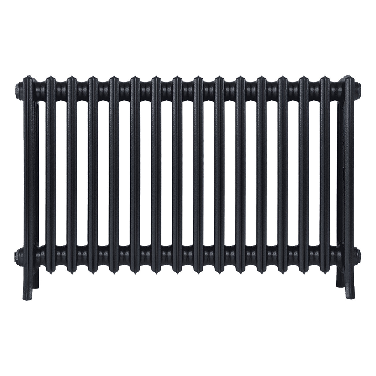 Grace - Astral Grey Dark Cast Iron Column Radiator H600mm x W998mm 4 Column - Wall Hung