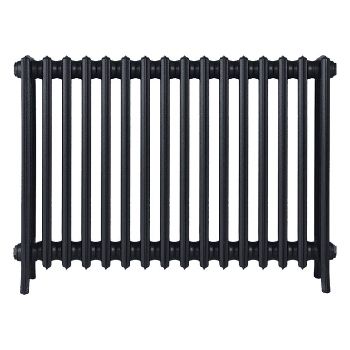 Grace - Astral Grey Dark Cast Iron Column Radiator H700mm x W998mm 4 Column - Wall Hung