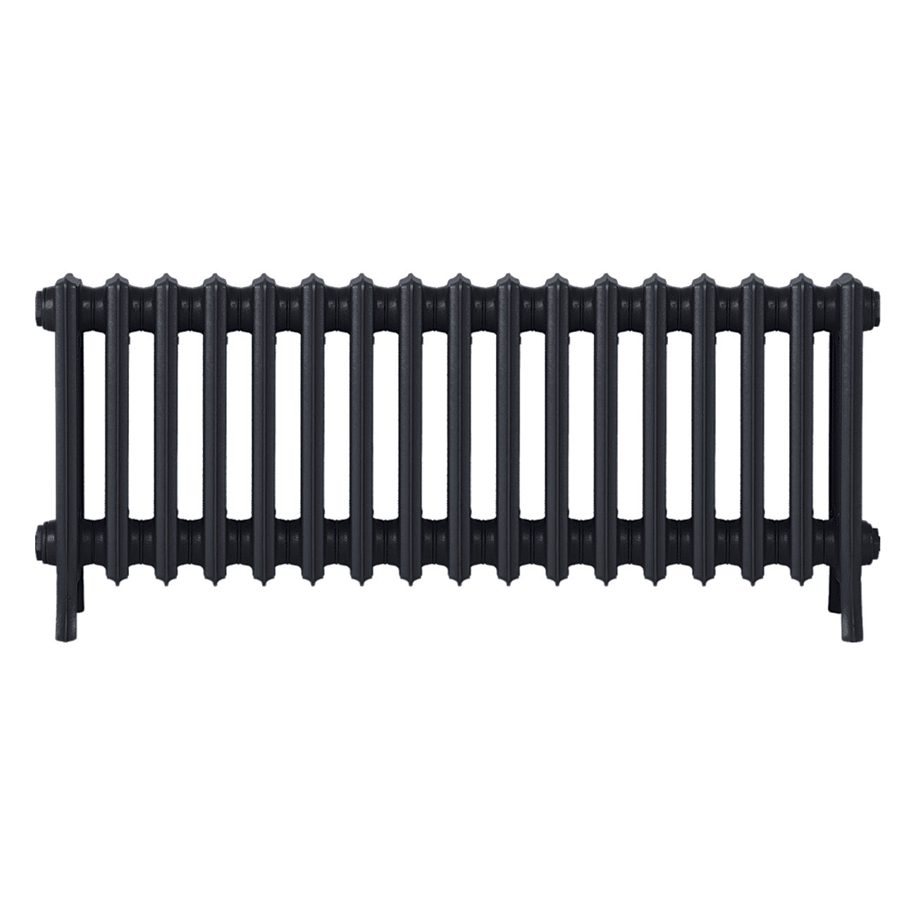 Grace - Astral Grey Dark Cast Iron Column Radiator H450mm x W1059mm 4 Column - Wall Hung