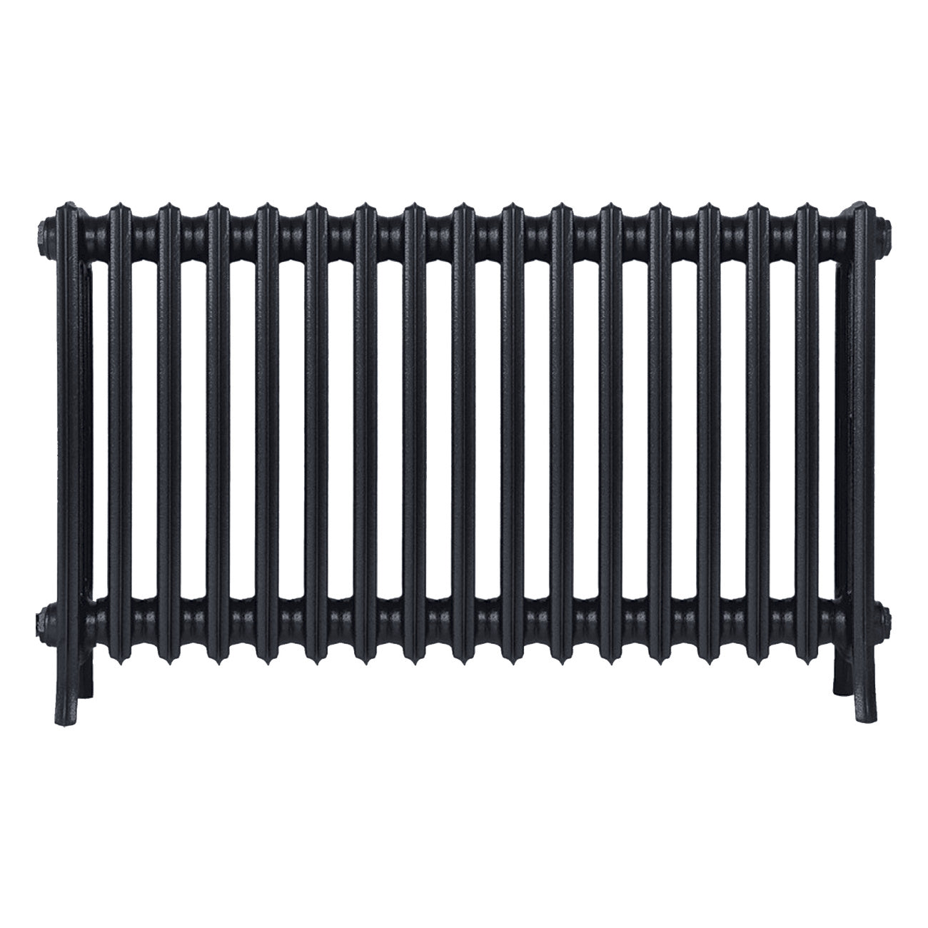 Grace - Astral Grey Dark Cast Iron Column Radiator H650mm x W1059mm 4 Column - Floor Standing