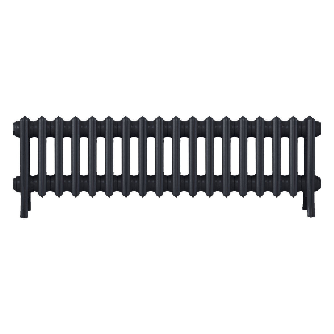 Grace - Astral Grey Dark Cast Iron Column Radiator H300mm x W1119mm 4 Column - Wall Hung