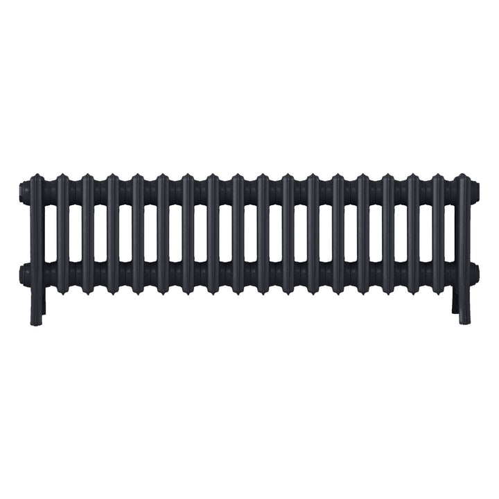Grace - Astral Grey Dark Cast Iron Column Radiator H300mm x W1119mm 4 Column - Wall Hung